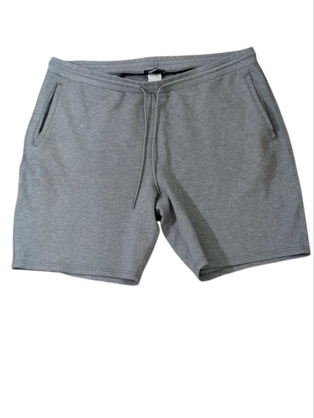Express Men's Dark Gray Athletic Shorts - Casual Drawstring Size XL
